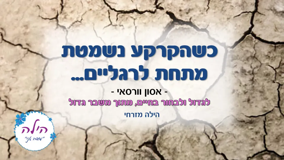 שקף הפתיחה של ההרצאה "כשהקרקע נשמטת מתחת לרגליים"